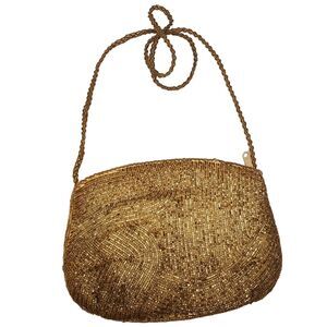 #7625 Vintage Delill Clutch Evening Bag Coin Purse Beaded hand made